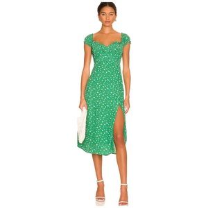 ASTR keepsake floral midi dress green